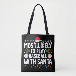 Bolso De Tela Más Probable Que Juegue Béisbol Con La Navidad De