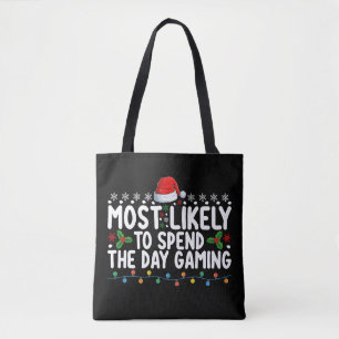 Bolso De Tela Más Probable Que Pase El Día Jugando Navidad