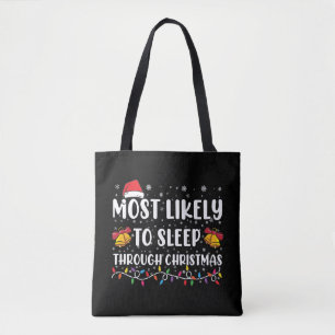 Bolso De Tela Más Probable Que Se Duerma Durante La Navidad Fami