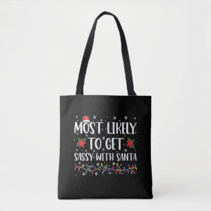 Bolso De Tela Más Probable Que Se Ponga Sassy Con Santa Familia 