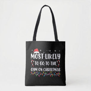 Bolso De Tela Más Probable Que Vaya Al Gimnasio En Navidad Famil