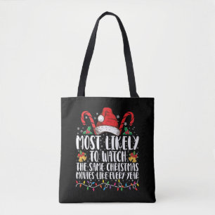 Bolso De Tela Más Propenso a Ver las Misma Películas de Navidad