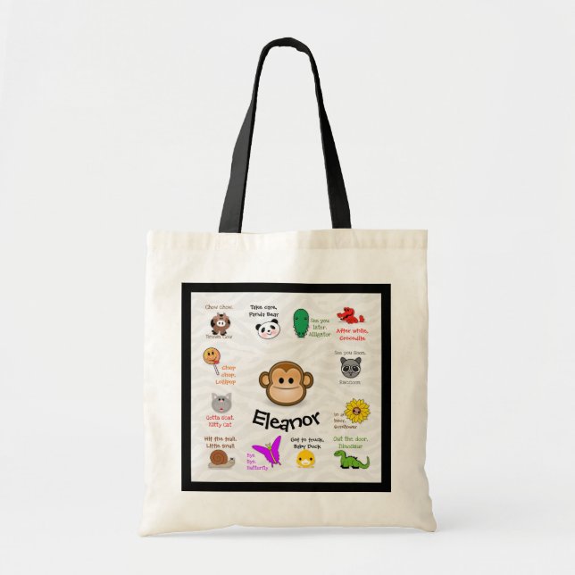 Bolso De Tela Más tarde, el coligador Rhyme Tote Bag (Frente)