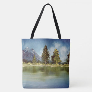 Bolso De Tela Masa del lago de montaña