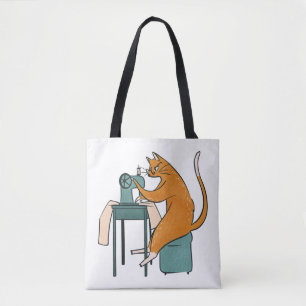 Bolso De Tela Masaje de gatos vintage