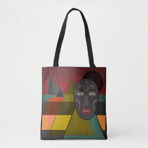 Bolso De Tela Máscara africana
