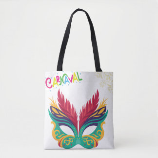 Bolso De Tela Máscara Colorida de Carnaval – Diseño Festivo de M