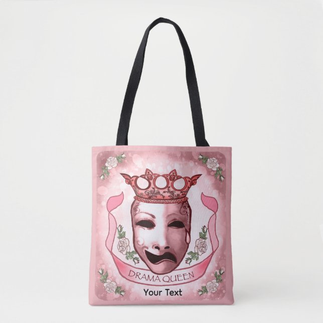 Bolso De Tela Máscara de Actor Drama Queen  (Anverso)