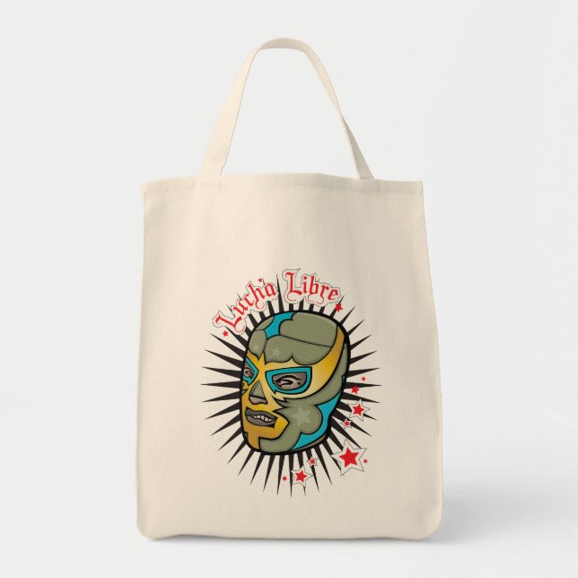 Bolso De Tela Máscara de lucha mexicana de Lucha Libre (Frente)