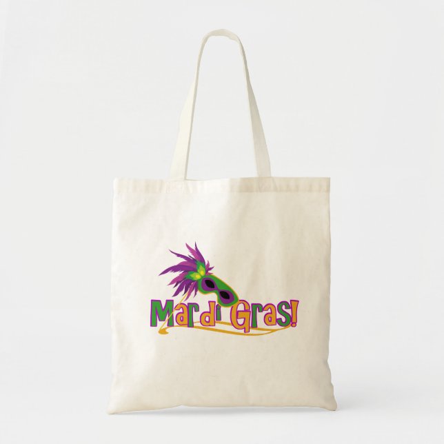 Bolso De Tela Máscara de Mardi Gras (Frente)