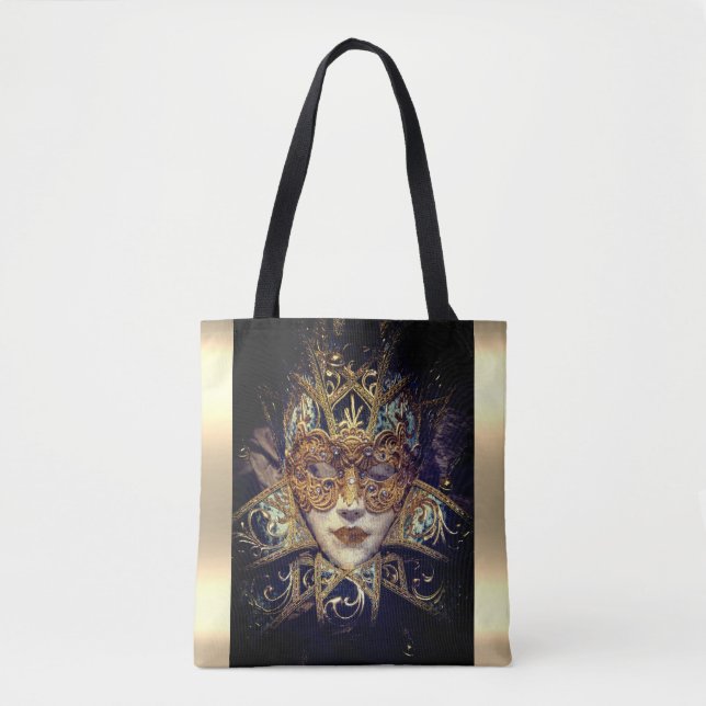Bolso De Tela Máscara de mascarada Gótica victoriana elegante (Anverso)