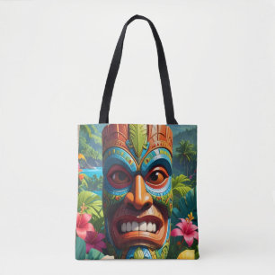 Bolso De Tela Máscara Tiki