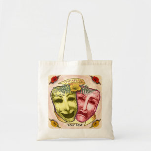 Bolso De Tela Máscaras de Actor Amarillas Rojas