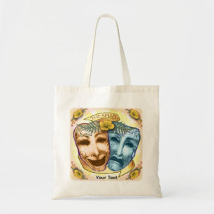 Bolso De Tela Máscaras de actor de naranja azul