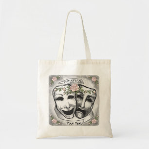 Bolso De Tela Máscaras de actor en blanco y negro