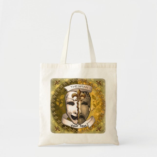 Bolso De Tela Máscaras de Actor Fleur De Lis (Frente)