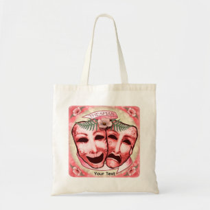 Bolso De Tela Máscaras de Actor Rojas