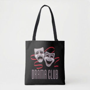 Bolso De Tela Máscaras de Comedia y Tragedia del Club de Teatro