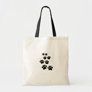 Bolso De Tela Mascota de dibujos animados lindos rastros de pata