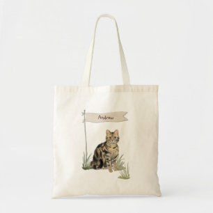 Bolso De Tela Mascota de gatos de la tabla Nombre personalizado