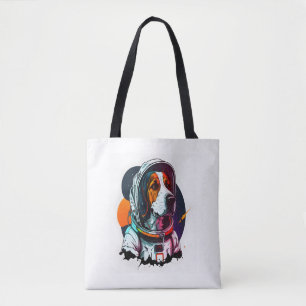 Bolso De Tela Mascota de perro del astronauta