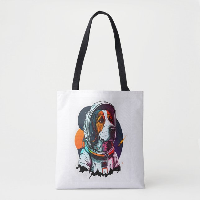 Bolso De Tela Mascota de perro del astronauta 3 (Anverso)