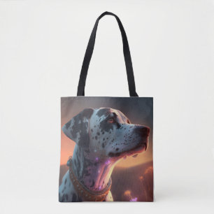 Bolso De Tela Mascota de pintura en retrato animal de perro de D