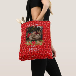 Bolso De Tela Mascota del patrón de las estrellas rojas foto mej