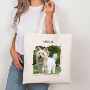 Bolso De Tela Mascota del perro fotográfico con nombre