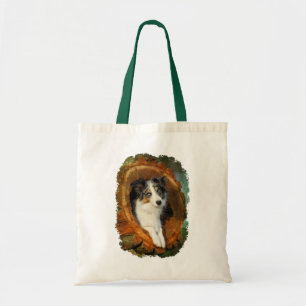 Bolso De Tela Mascota fotográfico de cabeza de perro de color az