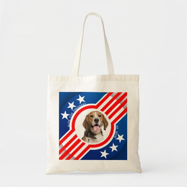 Bolso De Tela Mascota para las elecciones presidenciales fotográ (Frente)