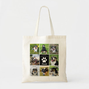 Bolso De Tela Mascota Personalizado Perro Collage de fotos Paw P