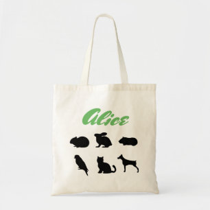 Bolso De Tela Mascota personalizado Silhouettes Easter Rabbit bo