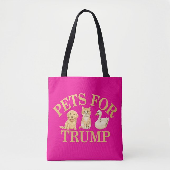 Bolso De Tela Mascotas de Trump: Apoyen a Donald Trump (Anverso)