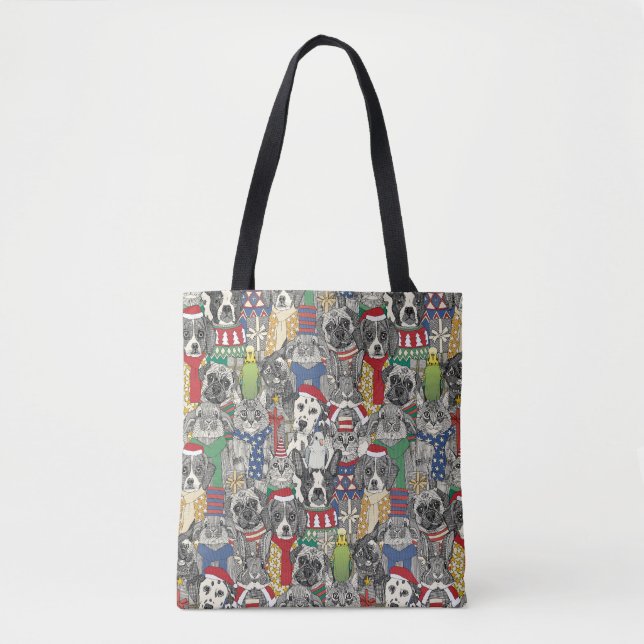 Bolso De Tela mascotas navidades (Anverso)