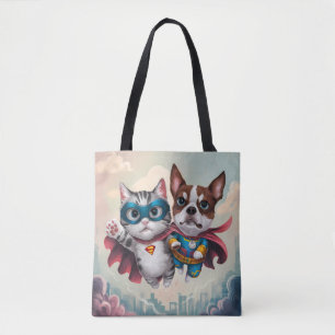 Bolso De Tela Mascotas superhéroes