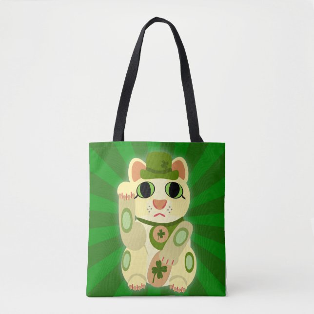 Bolso De Tela Mashup irlandés de gatos afortunados (Anverso)