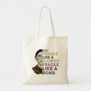 Bolso De Tela Mashup RBG/Frida Kahlo - Frágil como una bomba