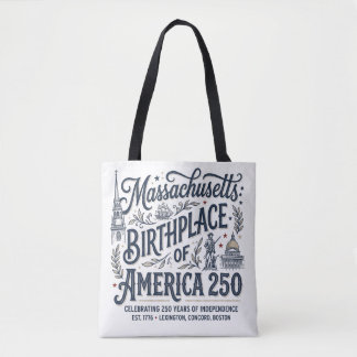 Bolso De Tela Massachusetts: Cuna de América 250