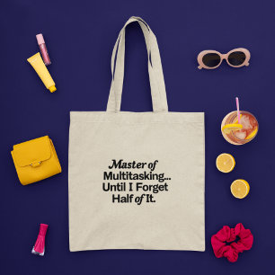 Bolso De Tela Master of Multitasking Funny Typography