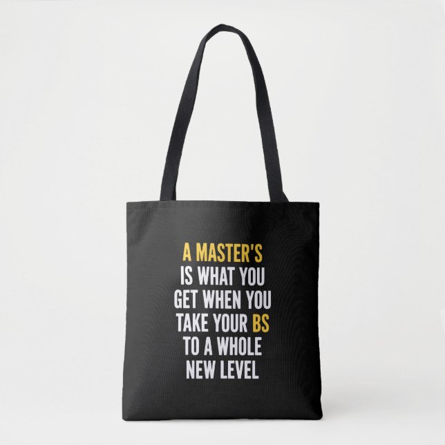 Bolso De Tela Masters Degree Graduation Funny Humor Quotes  (Anverso)