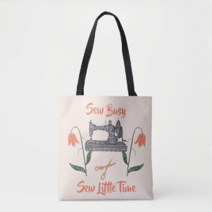 Bolso De Tela Masticando Entusiast-Sew ocupado, Sew Little Time