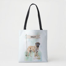 Mastiff Acuarela Perro Personalizado