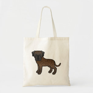 Bolso De Tela Mastín inglés atigrado perro de dibujos animados l