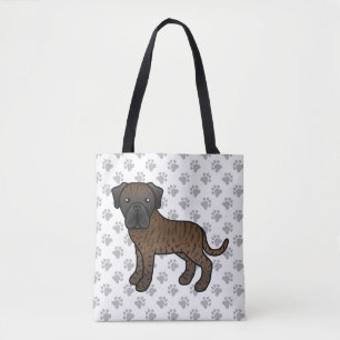 Bolso De Tela Mastín inglés atigrado perro de dibujos animados l