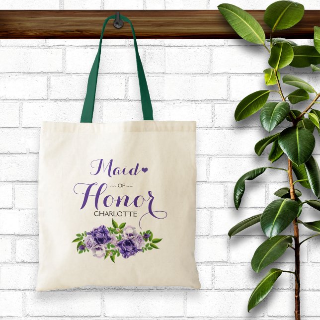 Bolso De Tela Mata de honor morado floral (Subido por el creador)