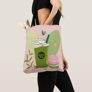 Bolso De Tela Matcha y Macarones