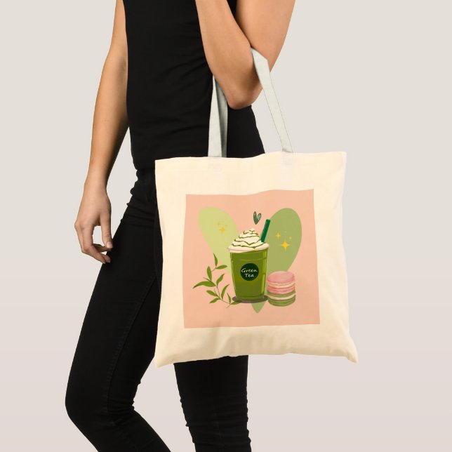 Bolso De Tela Matcha y Macarones (Anverso (producto))