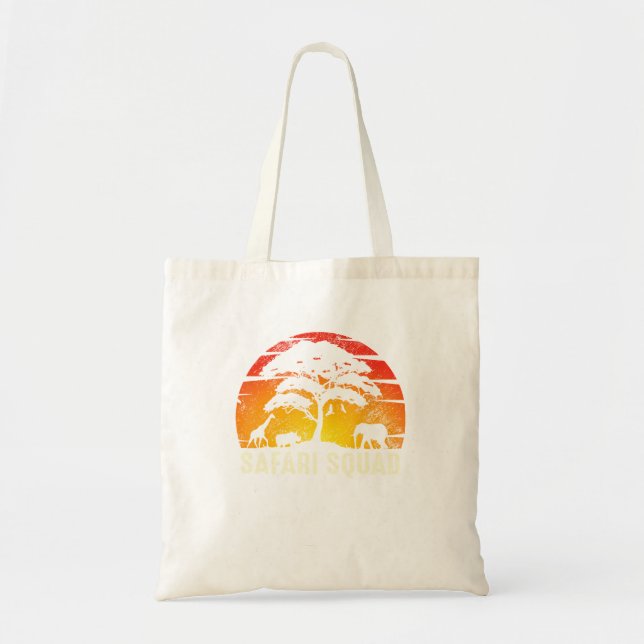 Bolso De Tela Matchin divertido de Safari Squad familiar african (Frente)