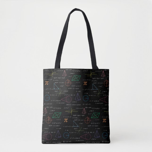 Bolso De Tela Matemáticas coloridas Ecuaciones Math Formulas (Anverso)